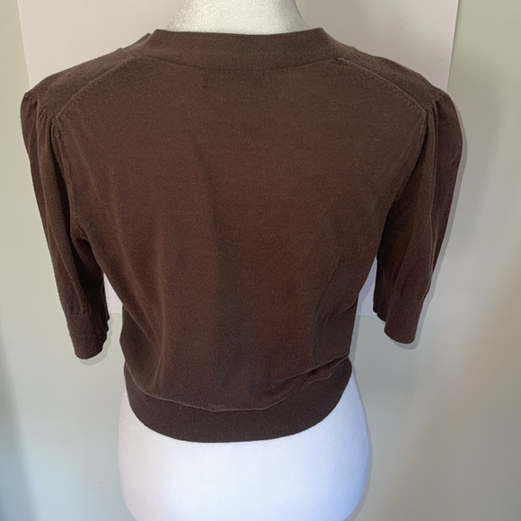 Set of 3 BR preloved crop cardigans black brown grey size S - Picture 5 of 10
